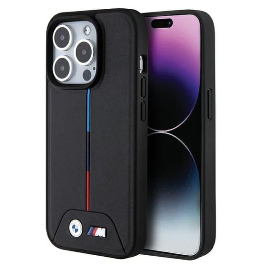 BMW BMHMP15X22PVTK iPhone 15 Pro Max 6.7" czarny/black hardcase Quilted Tricolor MagSafe BMW