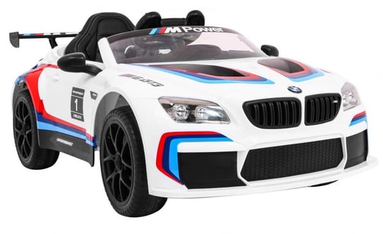 BMW, pojazd na akumulator Auto Sportowe M6 Gt3, biały RAMIZ