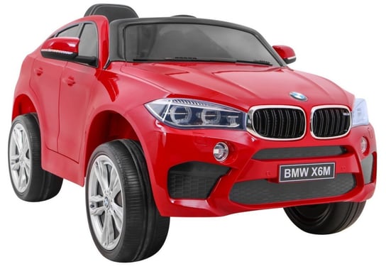 BMW, pojazd na akumulator Logowane Bmw X6M, czerwone RAMIZ