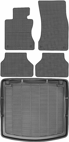 BMW Serii 5 E61 Kombi od 2003-2011r. Bagażnik MAX-DYWANIK 910210 + Dywaniki PETEX P16510 Max-Dywanik