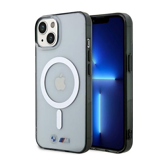 BMW Silver Ring MagSafe - Etui iPhone 14 Plus (Przezroczysty) BMW