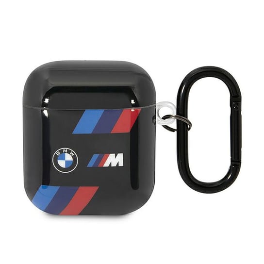 BMW Tricolor Stripes - Etui AirPods 1/2 gen (czarny) BMW