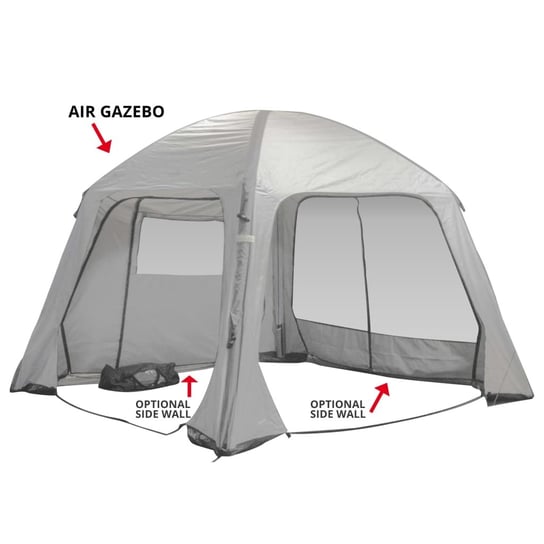 Bo-Camp Nadmuchiwany namiot imprezowy Air Gazebo, 365x365 cm, szary Bo-camp