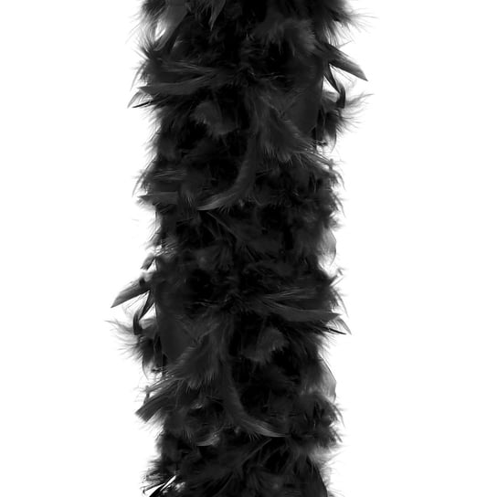 Boa z piór naturalnych 180 cm łańcuch na choinkę, ozdoba świąteczna czarny Springos