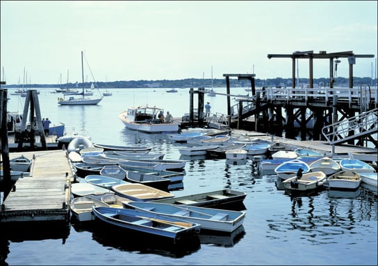 Boats congregate at the Kittery Point, Maine harbor., Carol Highsmith - plakat 100x70 cm Galeria Plakatu