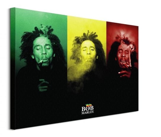 Bob Marley Tricolour Smoke - obraz na płótnie Bob Marley