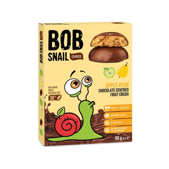 Bob Snail Ciastko Jabłko-Gruszka W Czekoladzie 60 G Bob Snail