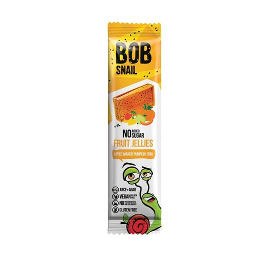 Bob Snail, galaretka o smaku jabłko-mango-dynia-chia bez dodatku cukru, 38g Eco Snack