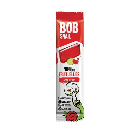Bob Snail, galaretka o smaku jabłko-wiśnia bez dodatku cukru, 38g Eco Snack