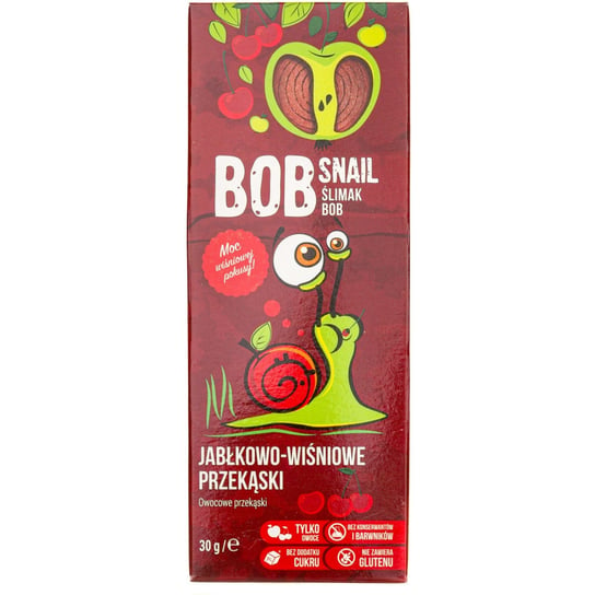 Bob Snail, przekąska jabłko & wiśnia bez dodatku cukru, 30 g Eco Snack
