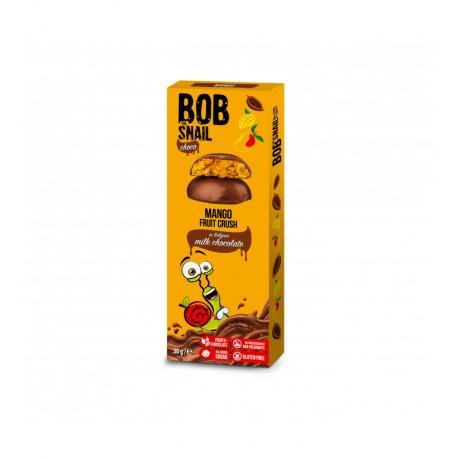 Bob Snail, Przekąska mango w mlecznej czekoladzie, 30 g Bob Snail