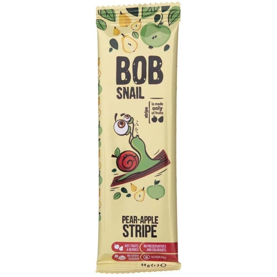 Bob Snail, przekąska owocowa jabłko & gruszka bez dodatku cukru, 14 g Eco Snack