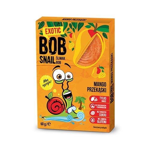 Bob Snail, przekąska owocowa mango bez cukru, 60 g Eco Snack
