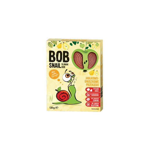 BOB SNAIL Zdrowa przekąska jabłko-gruszka bez cukru 120g Eco Snack