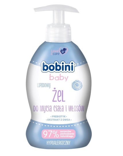 Bobini, Baby, lipidowy żel do mycia ciała i włosów, 300 ml Bobini