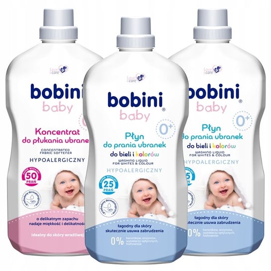 Bobini Baby Płyn do Prania do Płukania Tkanin 3x1,8 l 50 prań Global Cosmed
