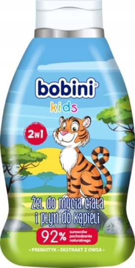 Bobini Kids 2W1 Żel Płyn Malinowy Tygrys 660 Ml Bobini