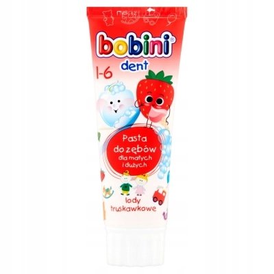 Bobini, Pasta do zębów dla dzieci powyżej 1 roku życia, 75 ml Global Cosmed