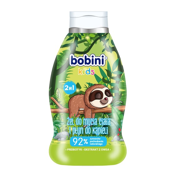Bobini, płyn do kąpieli i mycia ciała 2w1 Leniwiec, 660 ml Bobini