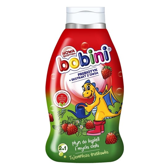 Bobini, płyn do kąpieli i mycia ciała 2w1 Tajemnicza Truskawka, 660 ml Bobini