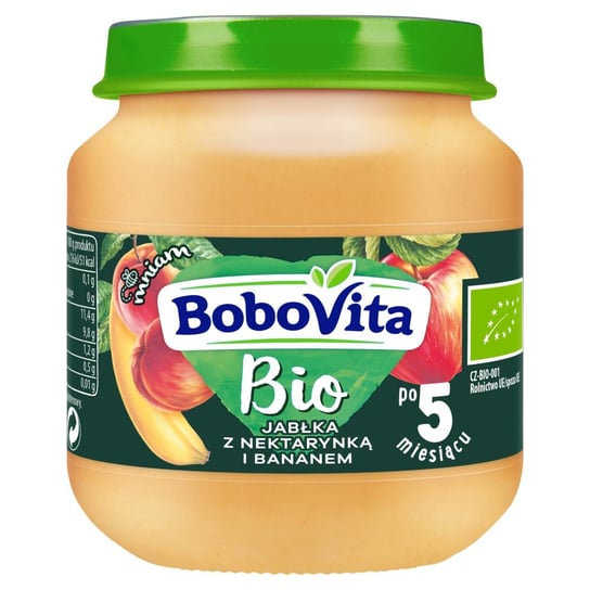 BoboVita, BIO Deserek nektaryna, banan, i jabłko po 5. miesiącu, 125 g BoboVita