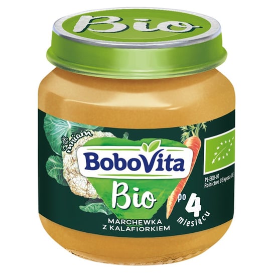 BoboVita, BIO Obiad marchew z kalafiorem po 4. miesiącu życia, 125 g BoboVita