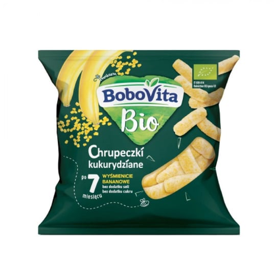 BOBOVITA Chrupeczki kukurydziane wyśmienicie bananowe po 7 miesiącu 20 g Bio BoboVita