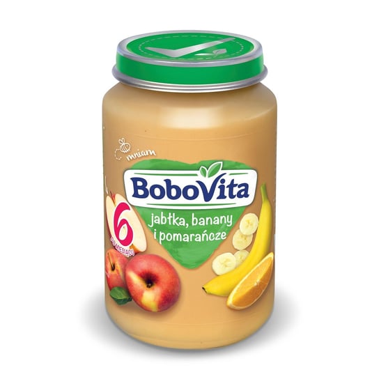 Bobovita, Deserek, Jabłka, banany i soczyste pomarańcze, 190 g, 6m+ BoboVita