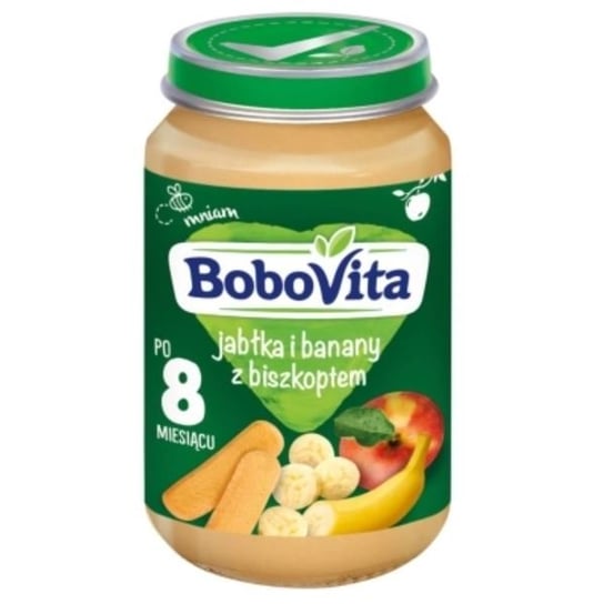 Bobovita, Deserek, Jabłka i banany z delikatnym biszkoptem, 190 g, 8m+ BoboVita