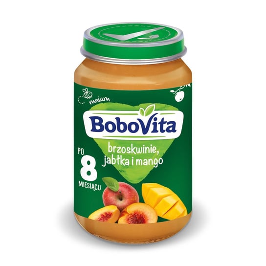 BoboVita, Deserek po 8. miesiącu brzoskwinie, jabłko i mango, 190 g BoboVita
