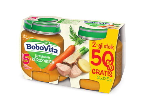 BoboVita, Jarzynowa z kurczakiem obiadek po 5. miesiącu, 2x125 g BoboVita