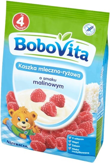 Bobovita, Kaszka mleczno-ryżowa, malinowa, 230 g BoboVita