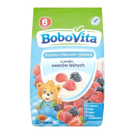 Bobovita, Kaszka mleczno-ryżowa o smaku owoców leśnych, 230 g, 6m+ BoboVita