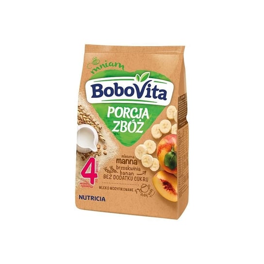 BoboVita, Kaszka Porcja zbóż mleko-manna banan-brzoskwinia, 210 g BoboVita