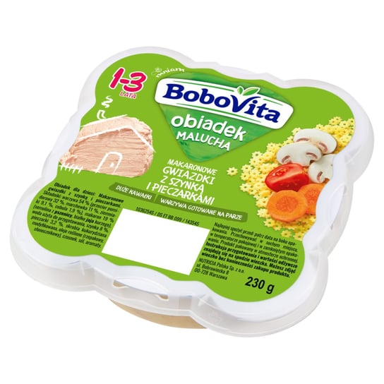 Bobovita Makaronowe Gwiazdki Z Szynką I Piecz 230G BoboVita