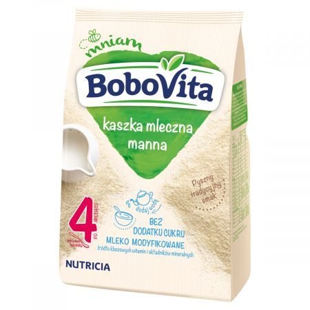 Bobovita, Mleczna kaszka manna bez dodatku cukru, 230 g, 6m+ BoboVita