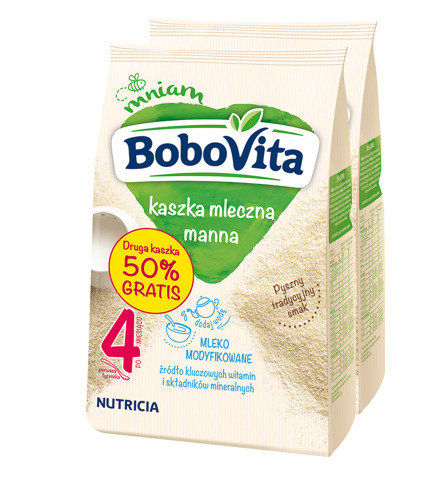 BoboVita, Mleczna kaszka manna po 4. miesiącu 2x230 g BoboVita
