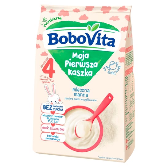 BoboVita Moja Pierwsza Kaszka mleczna manna po 4. miesiącu 230 g BoboVita
