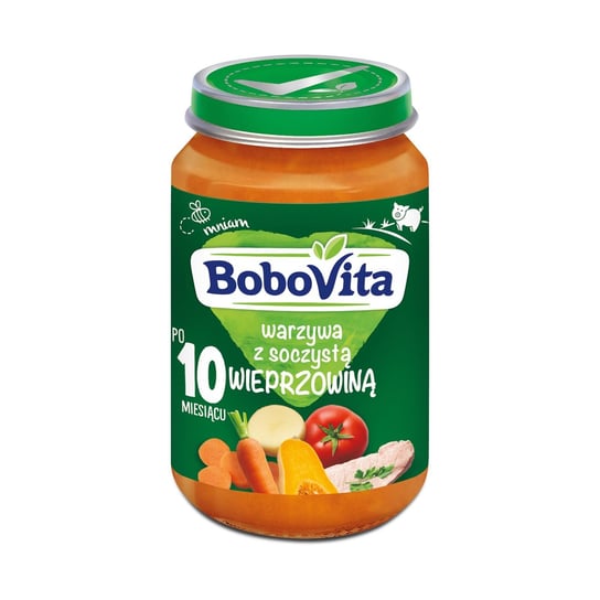 BoboVita, Obiadek po 10. miesiącu soczysta wieprzowina z warzywami, 190 g BoboVita