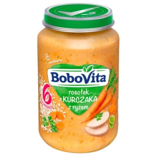 Bobovita, Zupka, domowy rosołek z kurczaka z ryżem, 190 g BoboVita
