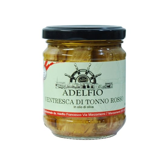 Boczek czerwonego tuńczyka w oliwie z oliwek, 200 g (Ventresca di Tonno Rosso) / Adelfio Inna marka