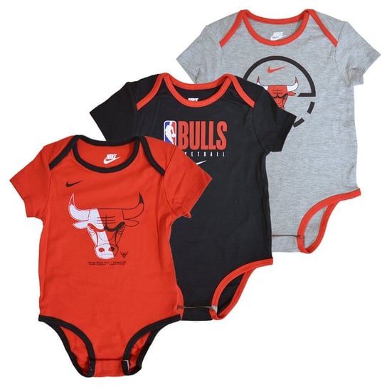 Body dla niemowląt  dziecięce Nike NBA Chicago Bulls 3PAK - EZ2N1BBMK-BUL-3/6 Nike