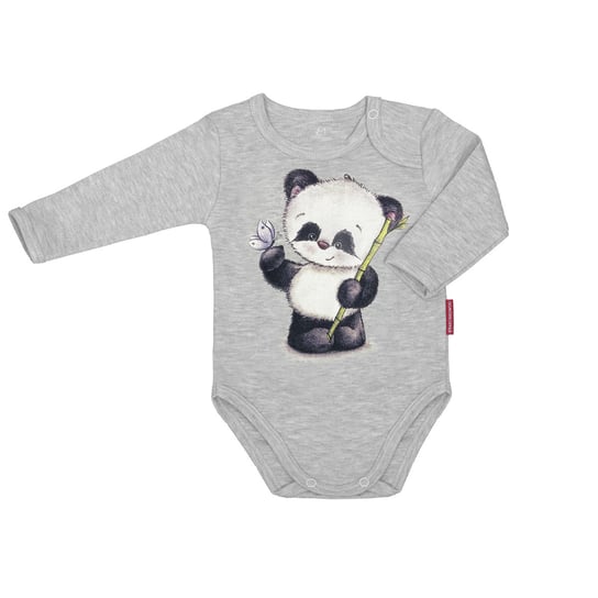 Body Dziecięce Dla Chłopca I Dziewczynki Długie Bawełniane Szare Z Nadrukiem Panda 92 Inna marka