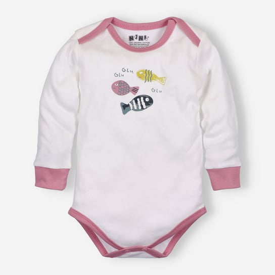 Body niemowlęce Rybki z bawełny organicznej dla dziewczynki-86 NINI