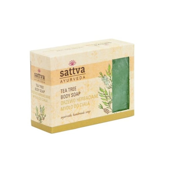 Body Soap indyjskie mydło glicerynowe Tea Tree 125g Sattva