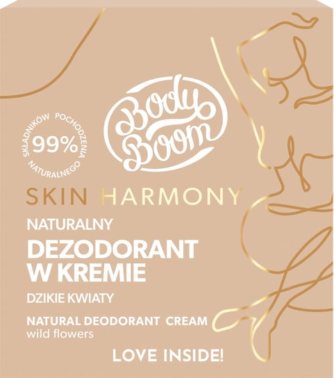 Bodyboom Skin Harmony, Naturalny Dezodorant W Kremie, Dzikie Kwiaty, 75g BodyBoom