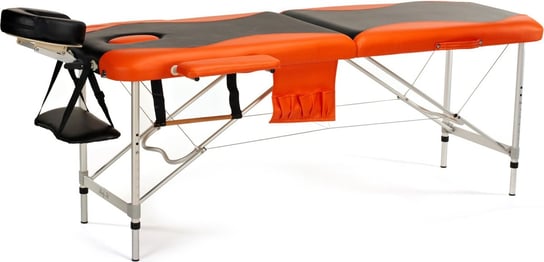 BODYFIT, Łóżko do masażu 2-segmentowe aluminiowe, pomarańczowy BODYFIT