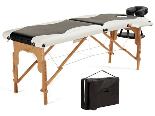 BODYFIT, Łóżko do masażu 2-segmentowe, czarny BODYFIT