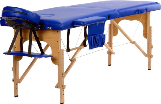 BODYFIT, Łóżko do masażu 2 segmentowe, niebieski, 216x82 cm BODYFIT