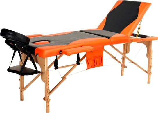 BODYFIT, Łóżko do masażu 3 segmentowe, pomarańczowy, 213x82 cm BODYFIT